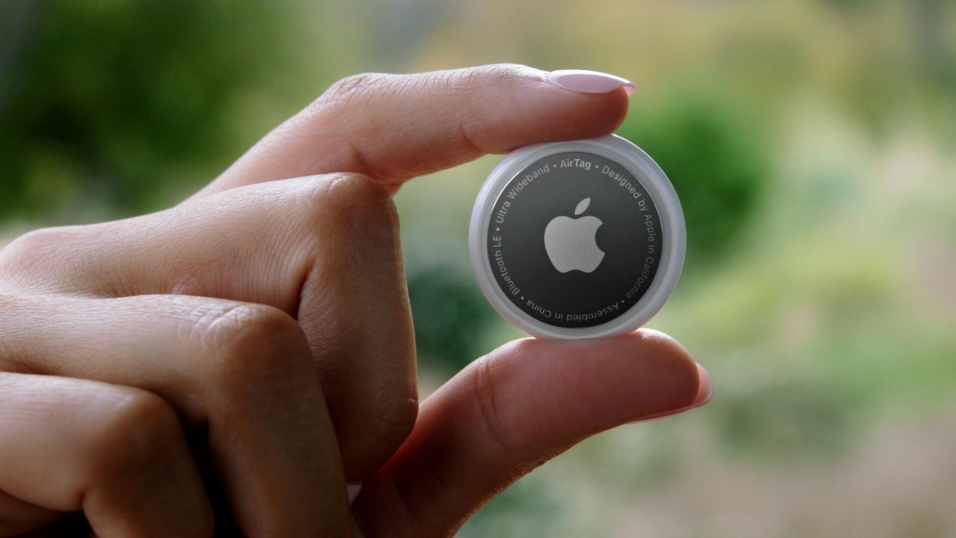 Apple AirTag leather key ring, Toast