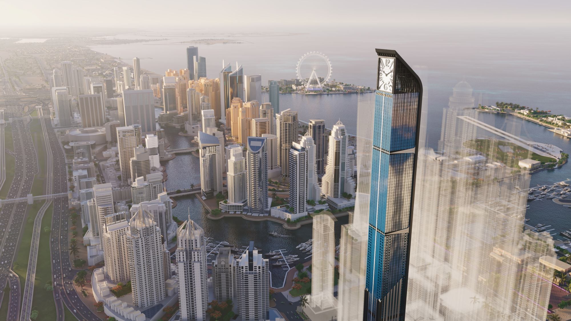 Franck Muller tower Dubai skyscraper crowned with giant clock