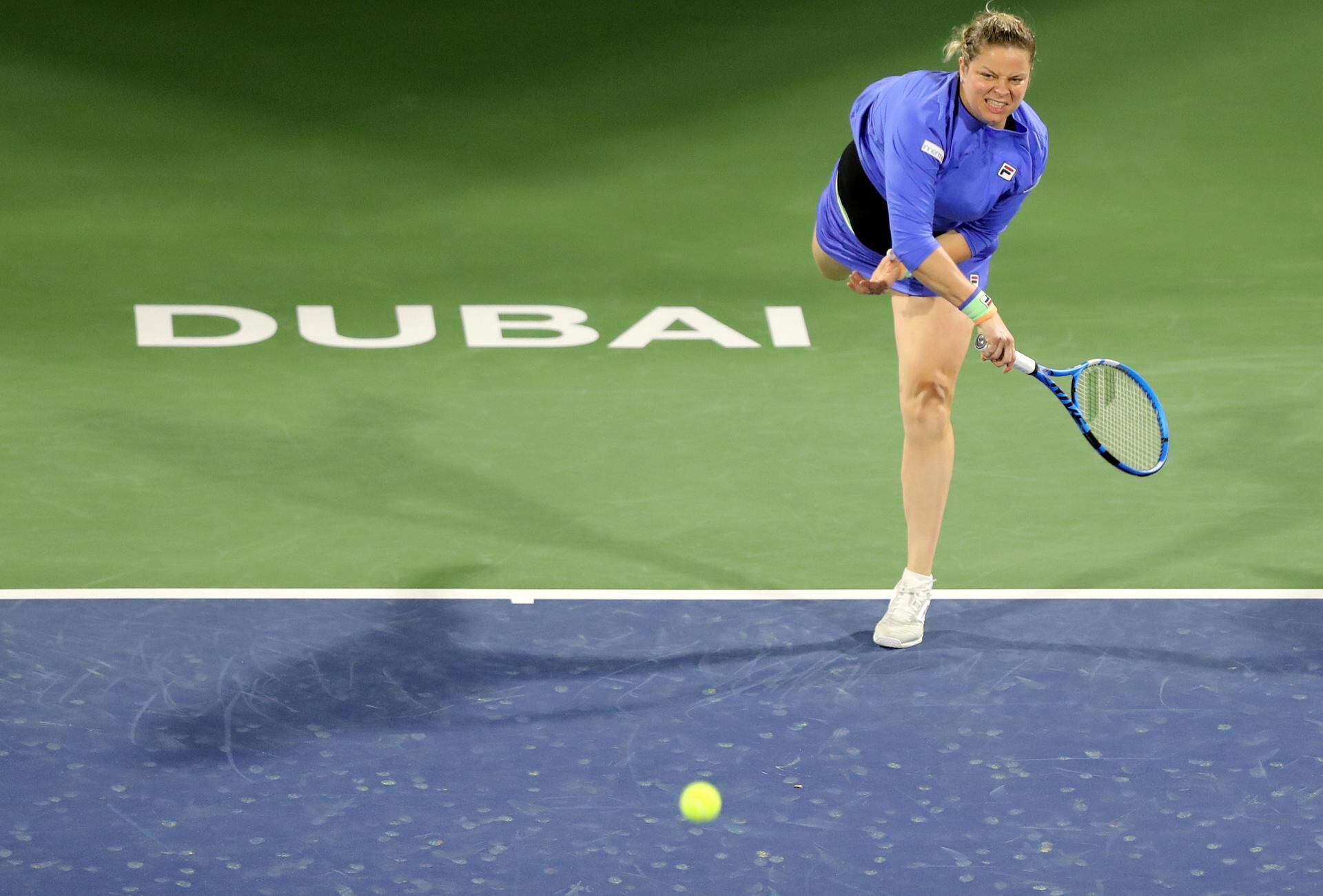 Kim Clijsters beaten by Garbine Muguruza at WTA Dubai Duty Free