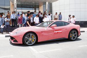 How Dubai-based car-wrap workshop FoilX detailed Rashed Belhasa's viral Louis  Vuitton X Supreme Ferrari