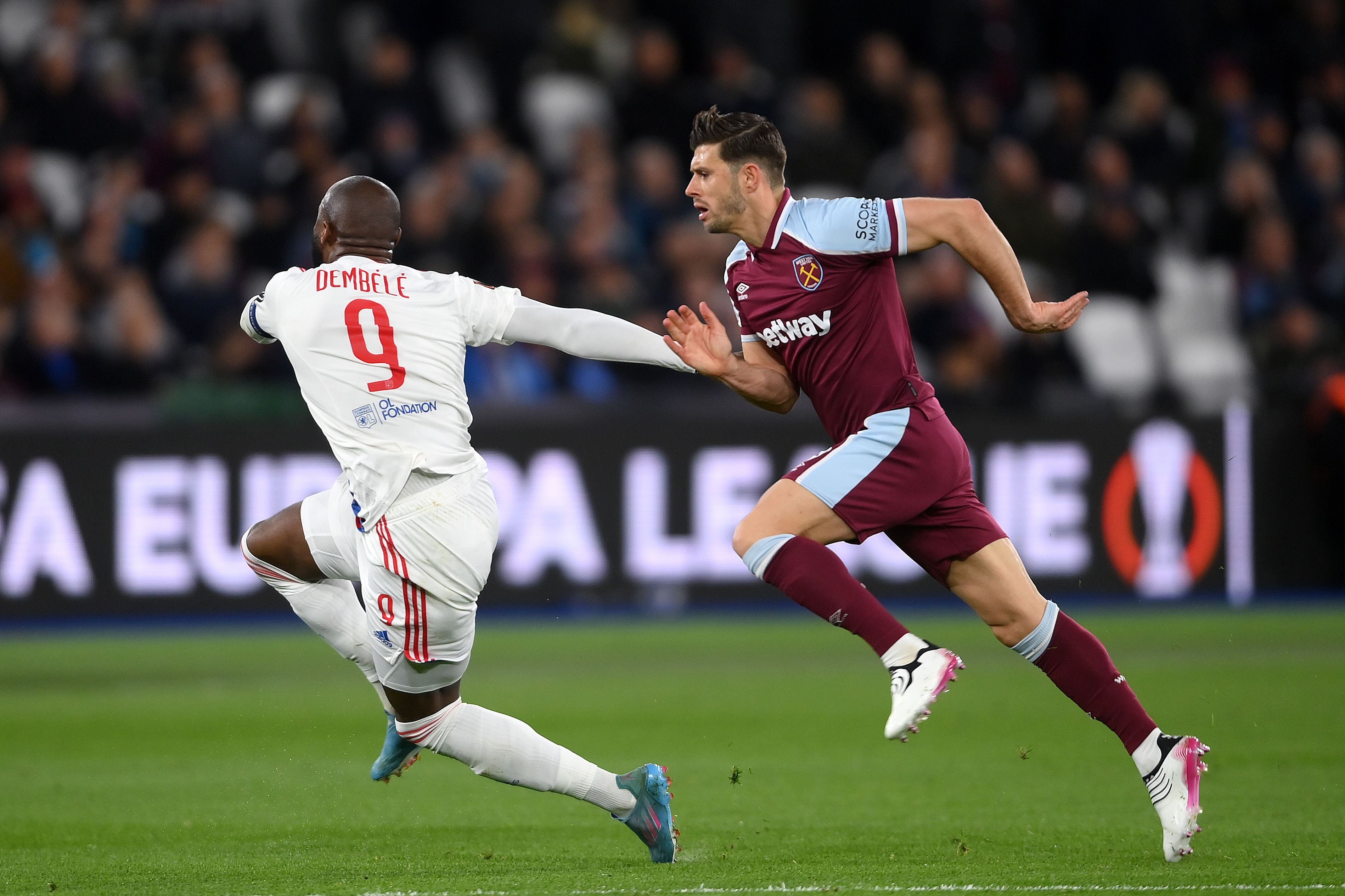 West Ham 1-1 Lyon: Ten-man Hammers hold French side to first-leg home draw  in Europa League quarter-final, Football News