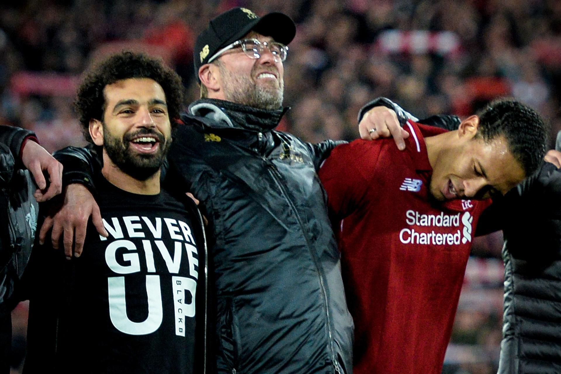 Mohamed 'Never Give Up' T-shirt epitomises Liverpool's spirit victory