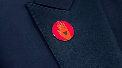 A Red Pin Stars shine for peace: The 'Artists4Ceasefire' and Palestinian flag at ...