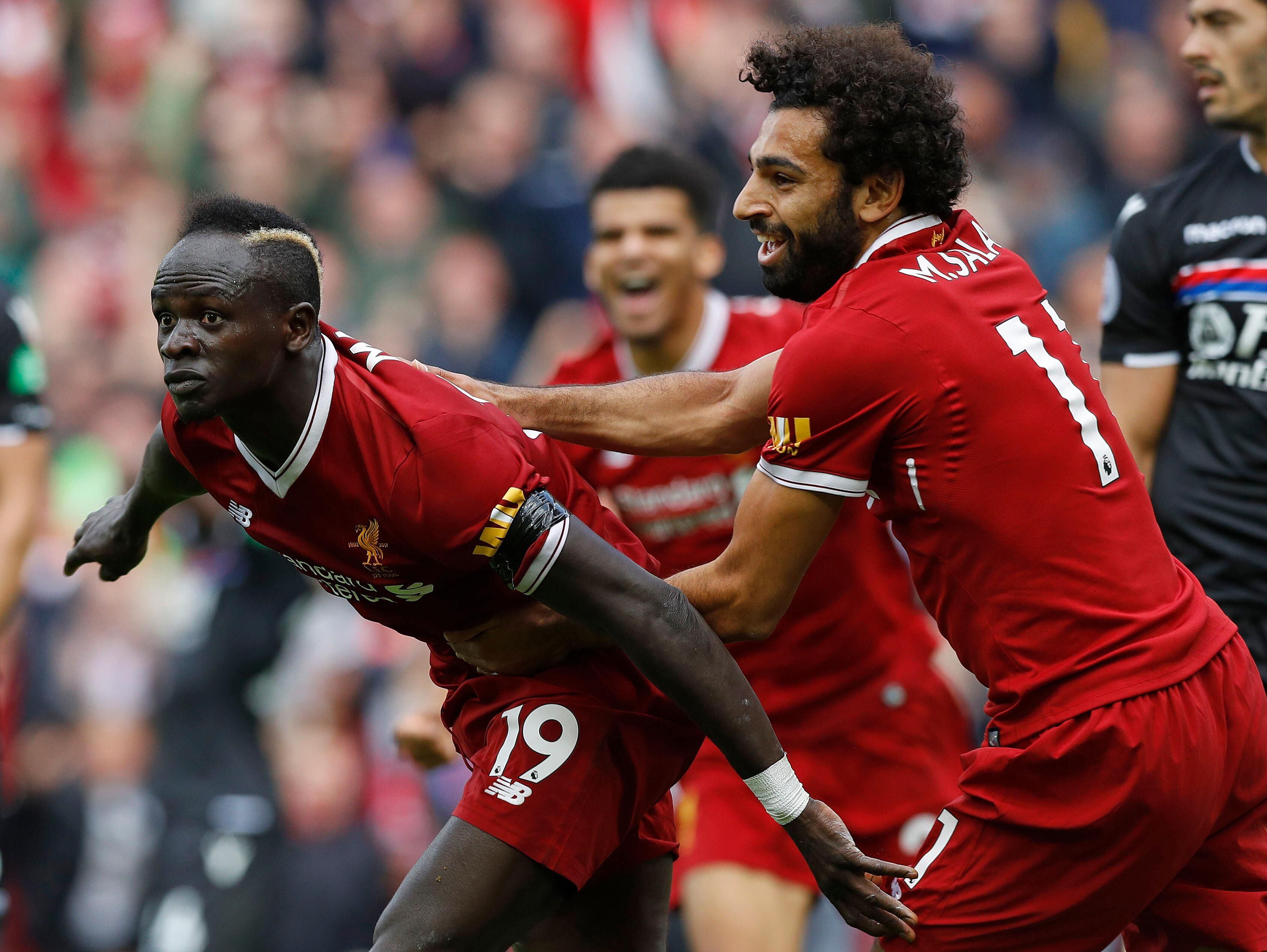 Sadio Mane Roberto Firmino Philippe Coutinho Mohamed Salah 2017