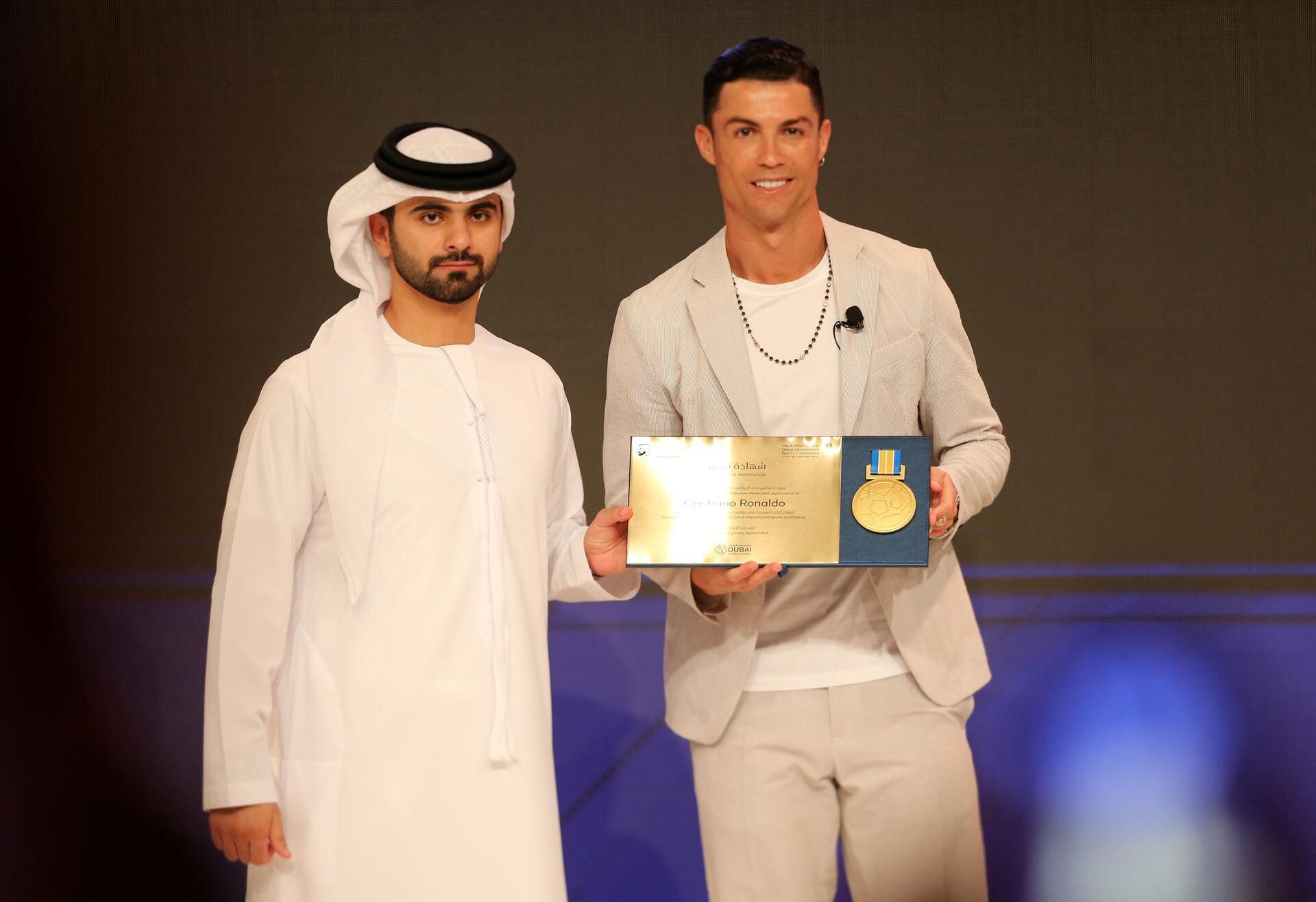 Golden handshake: Cristiano Ronaldo drips in Dh3 million of diamonds during  Dubai appearance